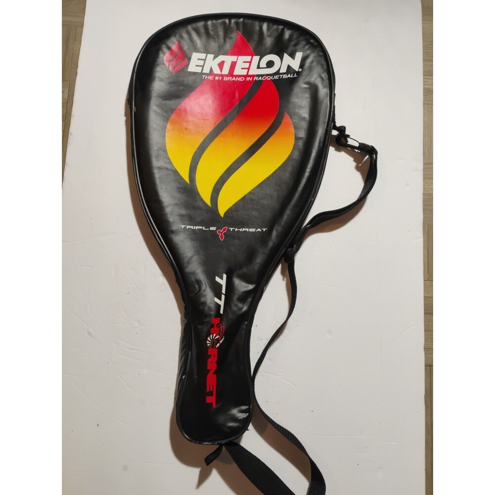 Ektelon Racquetball Power Ring Titanium Racquet 1300 Long Body with case.